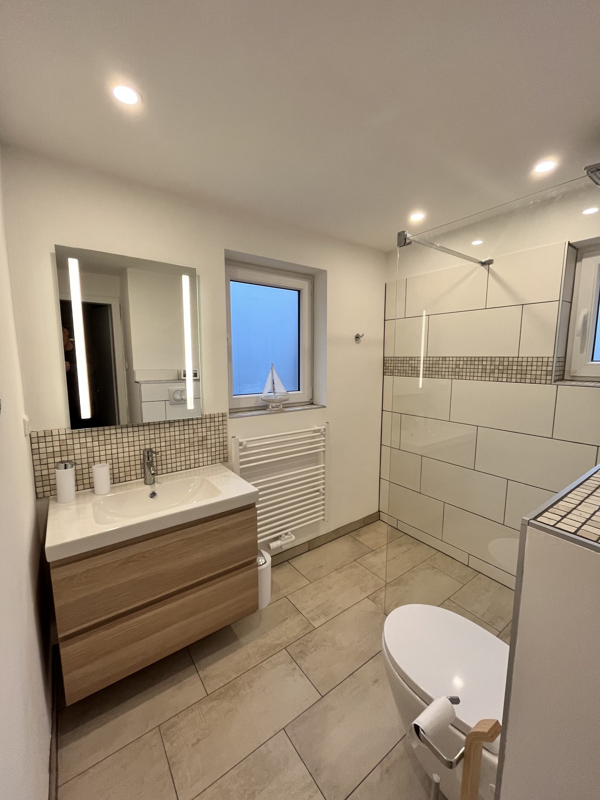 Ferienwohnung Krabbe in Friedrichskoog, Badezimmer Ferienwohnung Krabbe in Friedrichskoog, Badezimmer